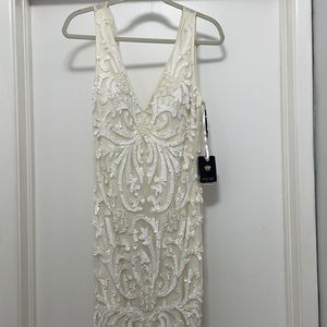 Lotus Threads Ivory Beaded Gown